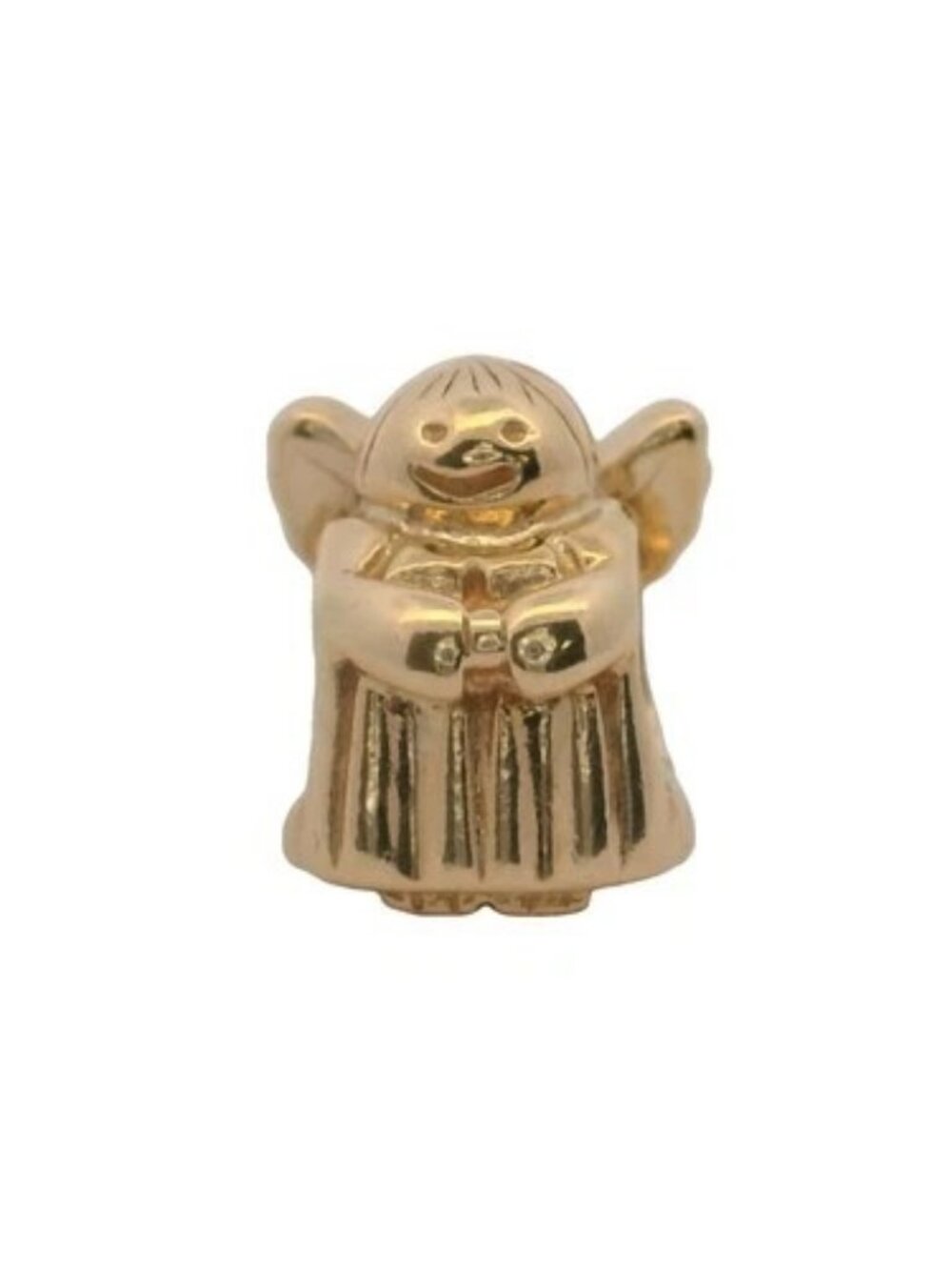 Pandora Retired Solid 14kt Yellow Gold Angel of Hope Bead Spacer Charm